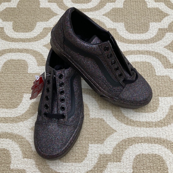 vans old skool black glitter